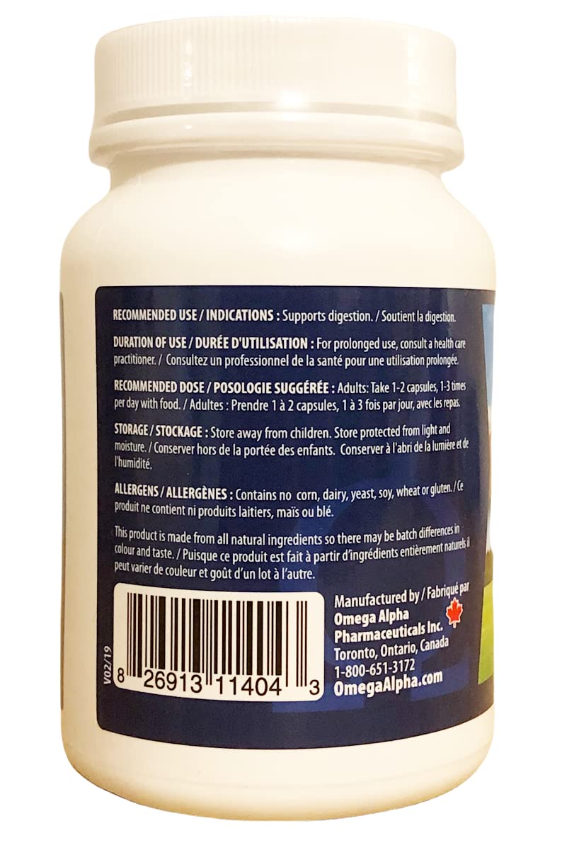 Omega Alpha Multi-Zyme Digestive Enzyme Capsule 180 Count