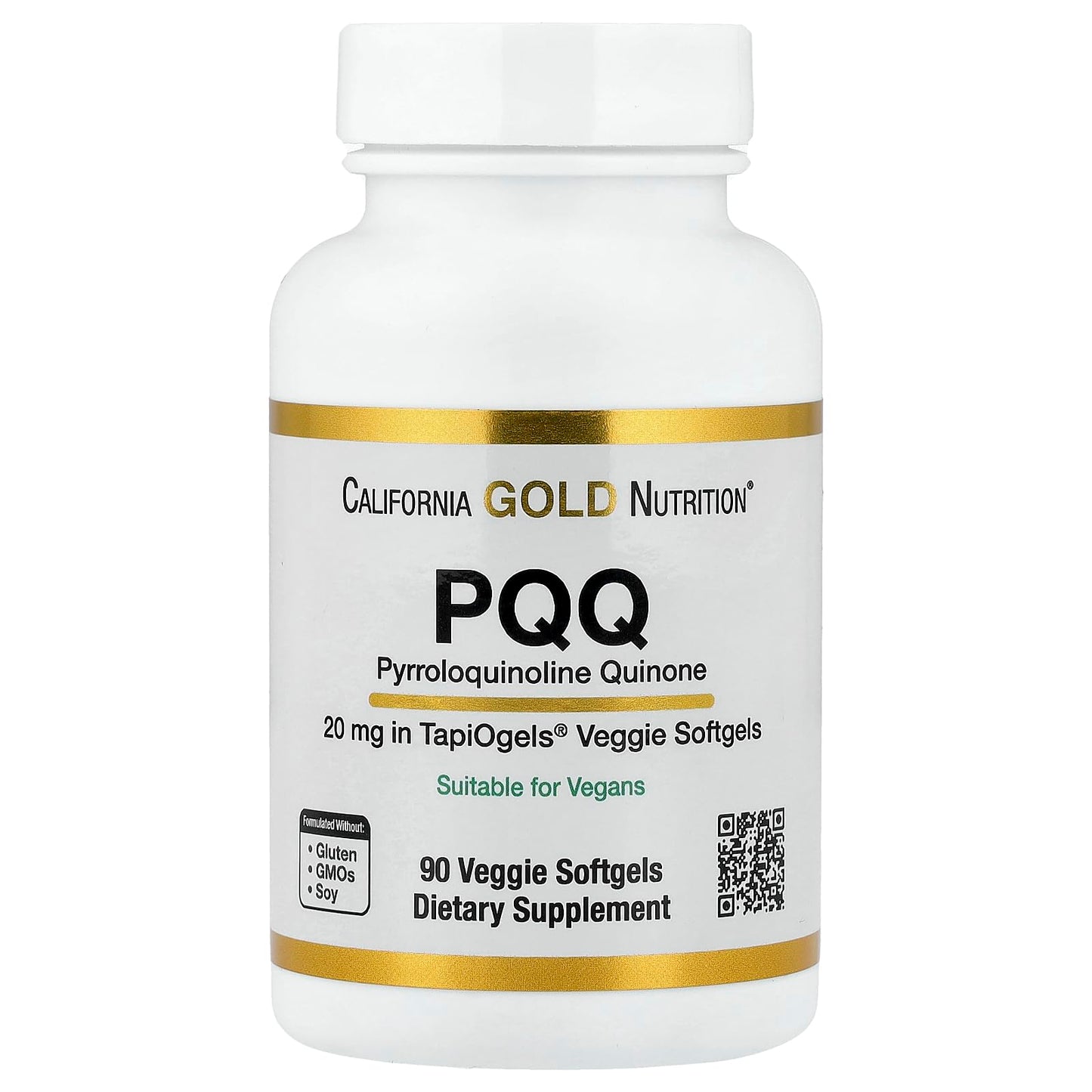 California Gold Nutrition PQQ 20 mg Softgels 90 Count
