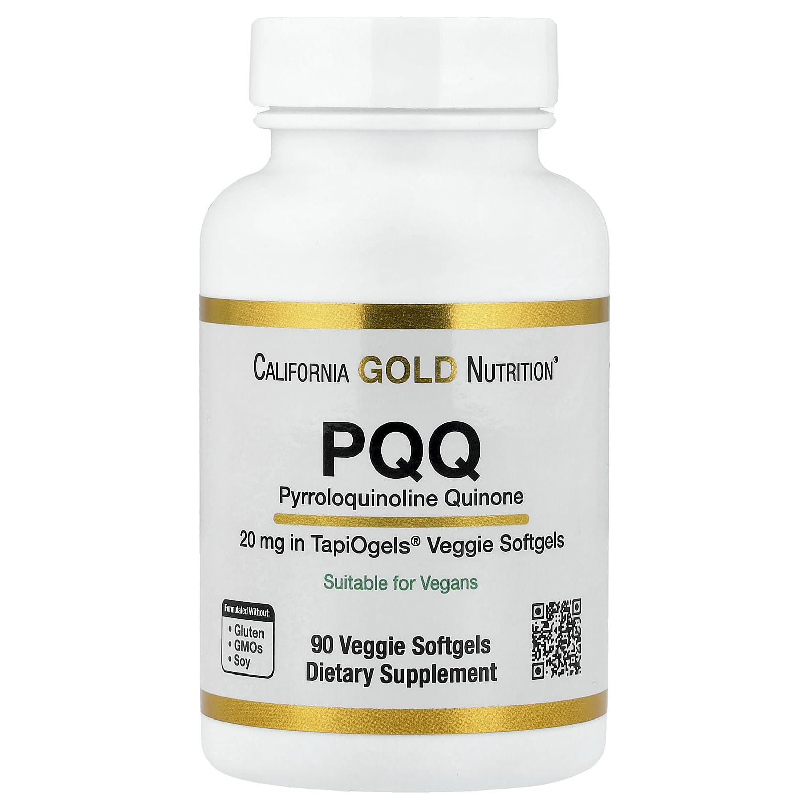California Gold Nutrition PQQ 20 mg Softgels 90 Count