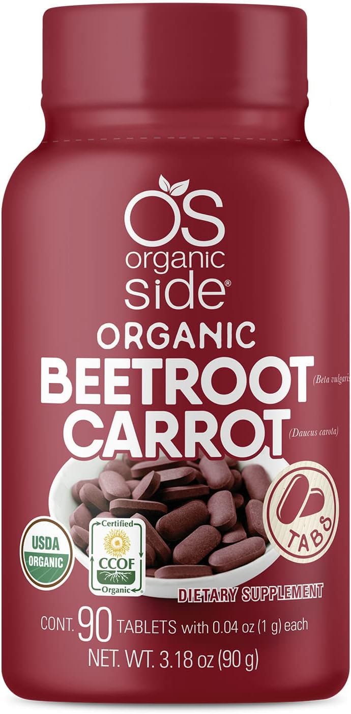 OS Organic Side Beetroot & Carrot Tablets 90 Tablets