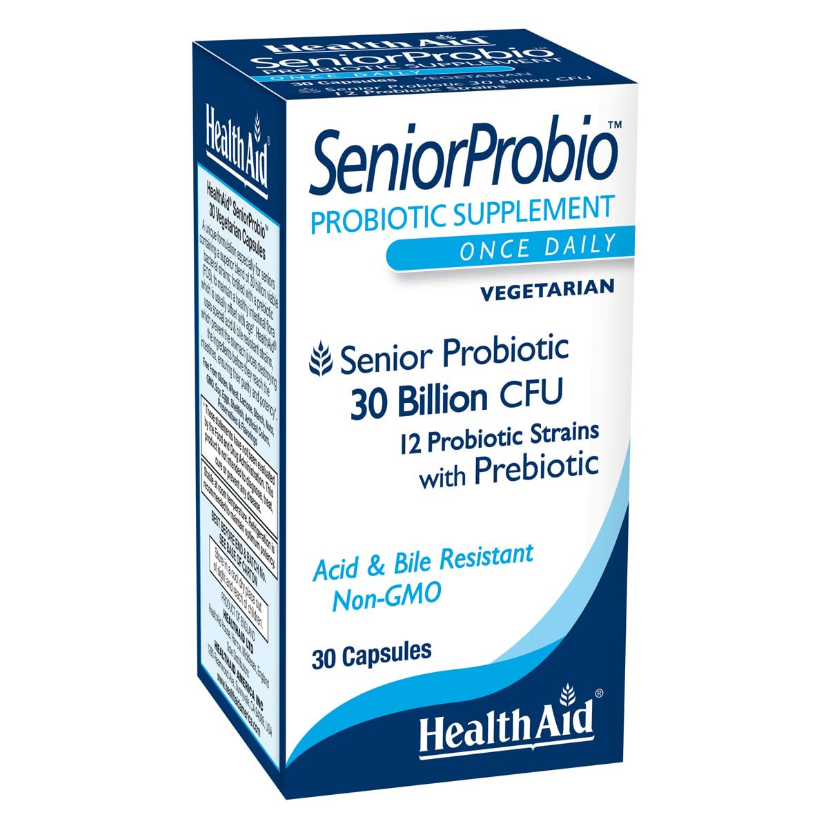 HealthAid SeniorProbio – Once-Daily Probiotic with Prebiotic Fiber Capsule, 30 Capsules