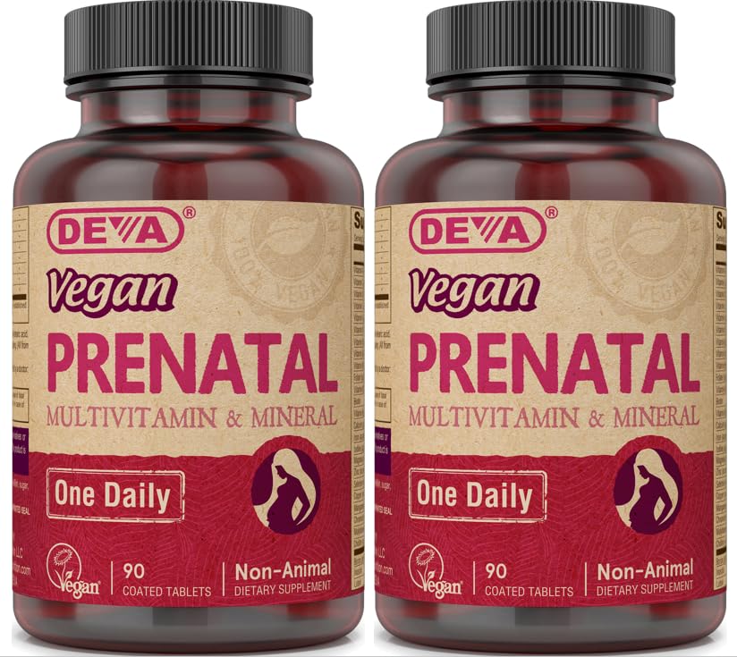 DEVA Vegan Prenatal Multivitamin & Mineral Tablet, 180 Count