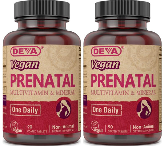 DEVA Vegan Prenatal Multivitamin & Mineral Tablet, 180 Count