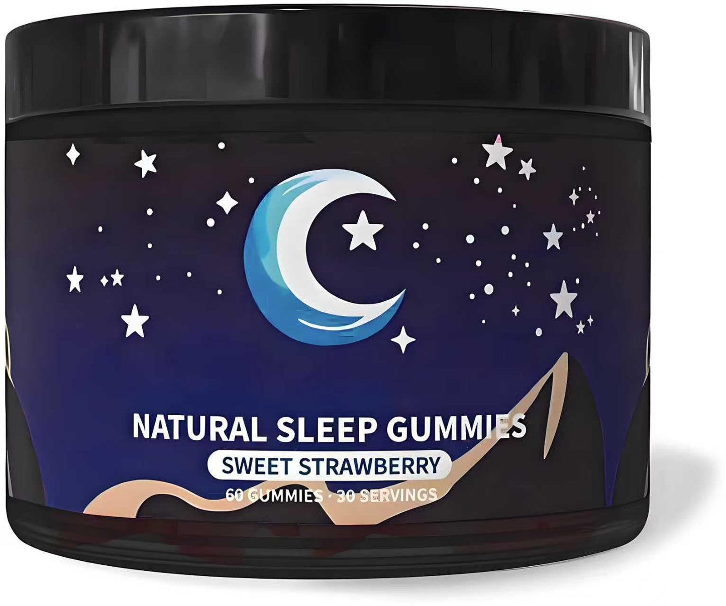 Malvjun Natural Sleep Aid Gummies - Sleep+ Gummies for Adults - Melatonin-Free, 1 Count