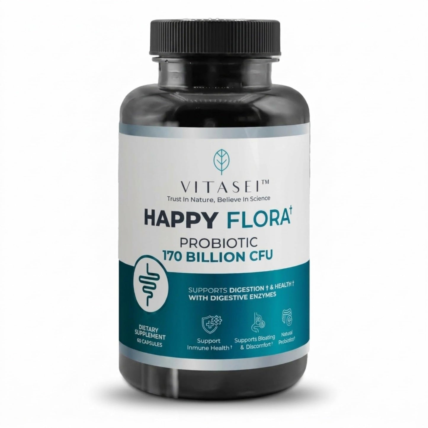 VITASEI Happy Flora Probiotic Capsule, 60 Count