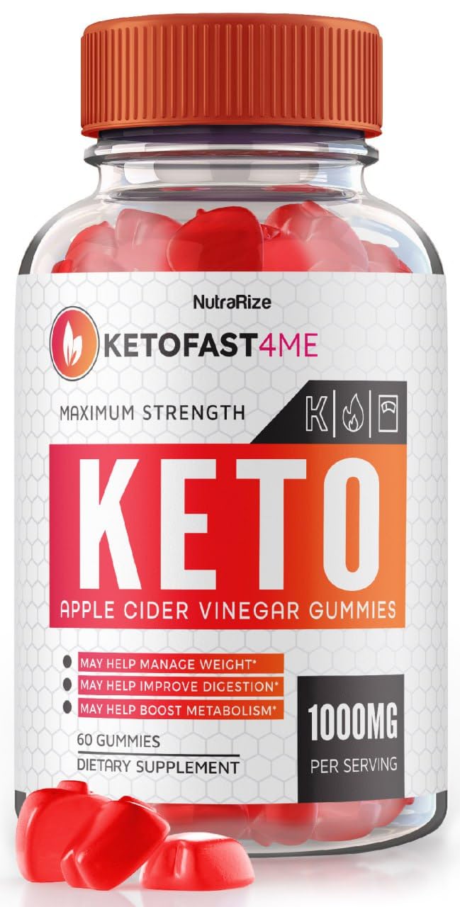 NutraRize KetoFast4ME Keto+ACV Gummies 60 Count