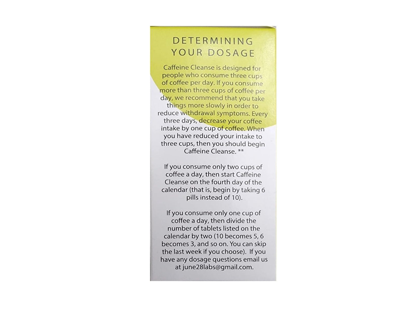 June 28 Labs Caffeine Cleanse Tablet 1 Count