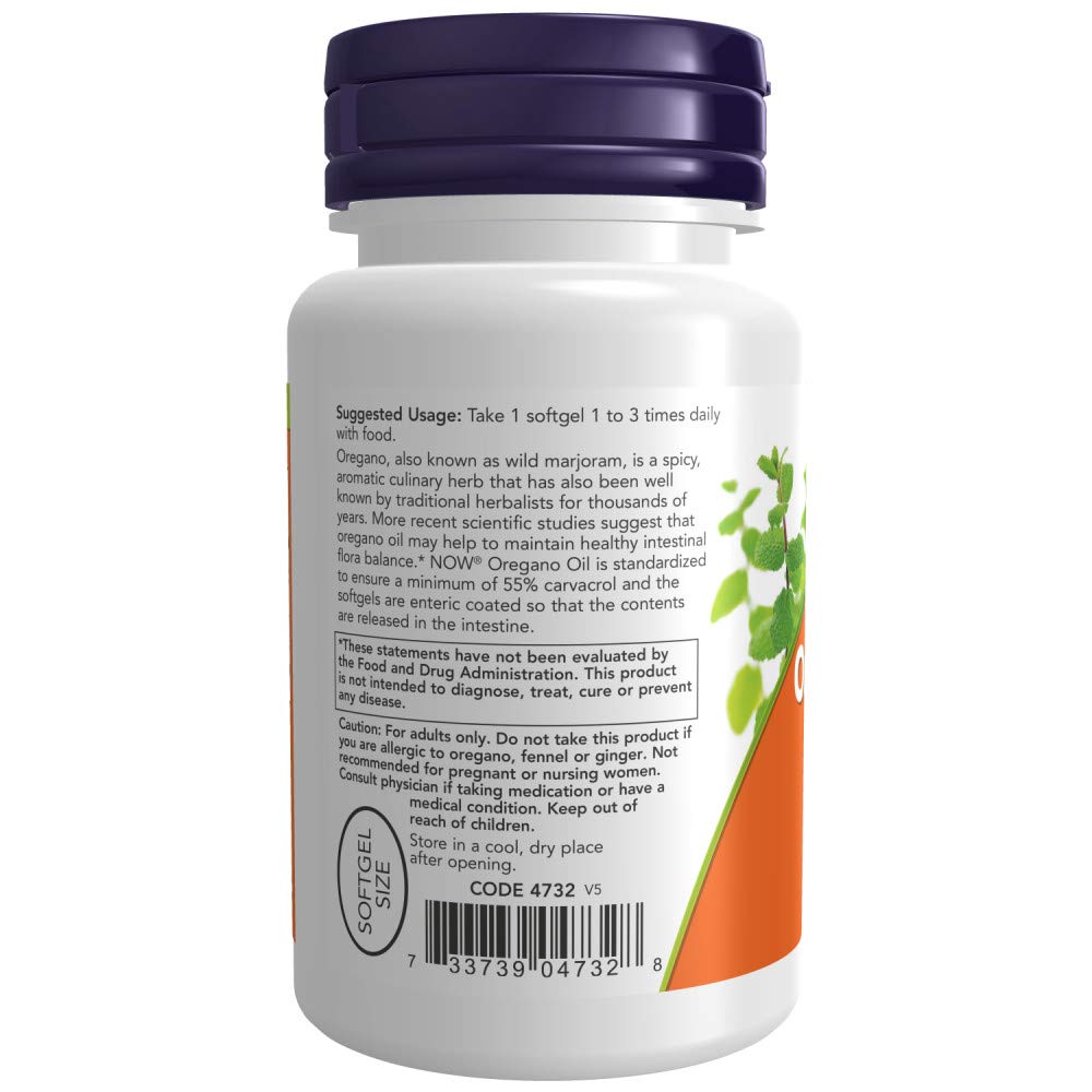 NOW Foods Oregano Oil Enteric Softgels 270 Softgels