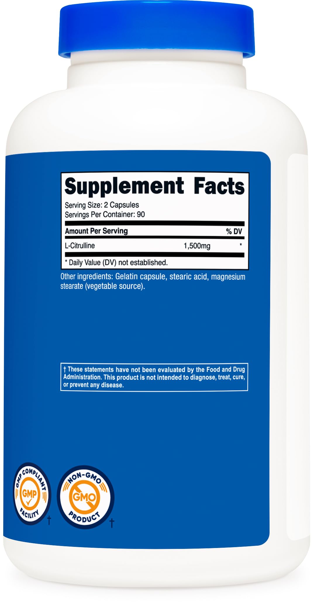 Nutricost L-Citrulline 750mg, 360 Capsules (2 Bottles)