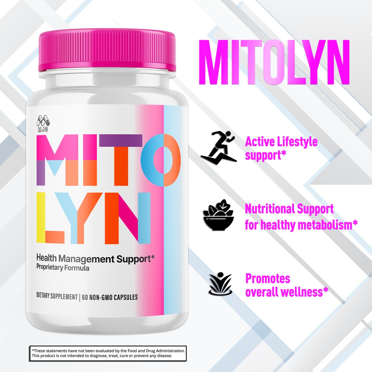 MJO Mitolyn Purple Peel Capsules, 300 Capsules