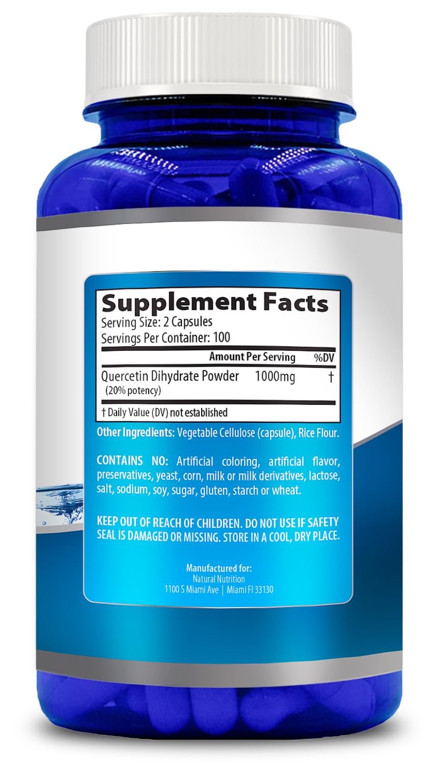Generic Vitamin Quercetin Maximum Strength 1000mg 200 Capsules