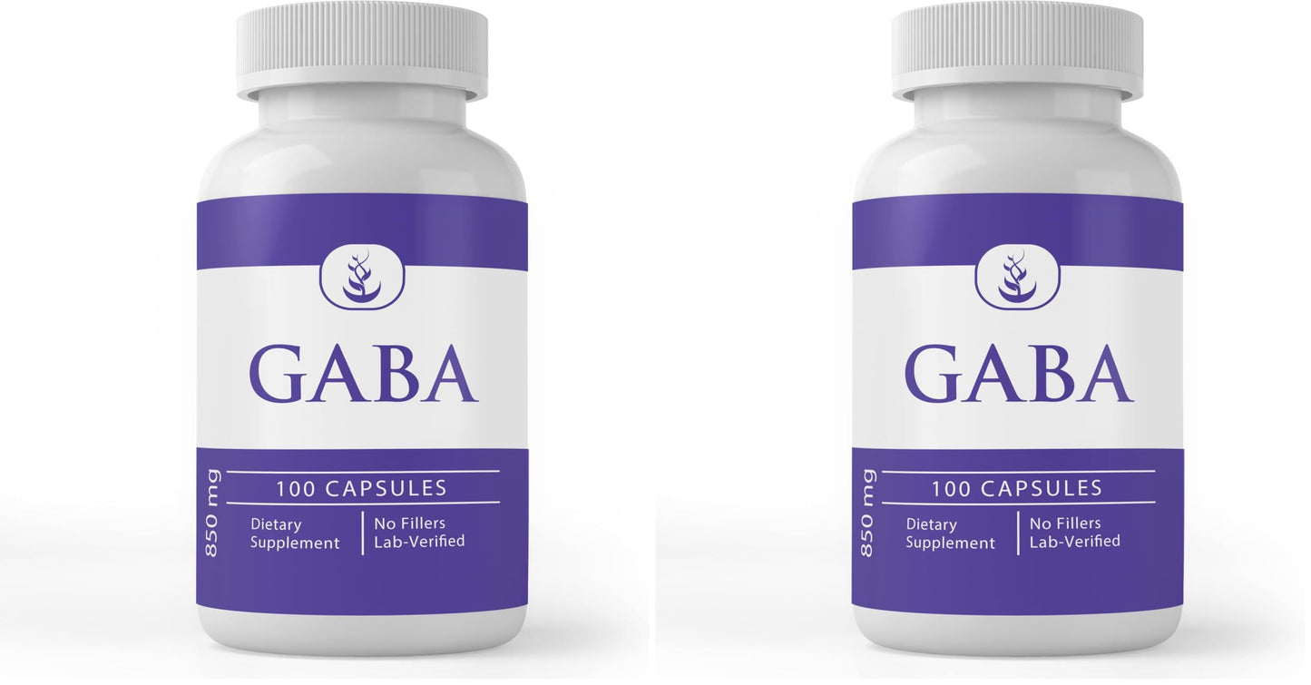 Pure Organic Ingredients GABA Capsules 200