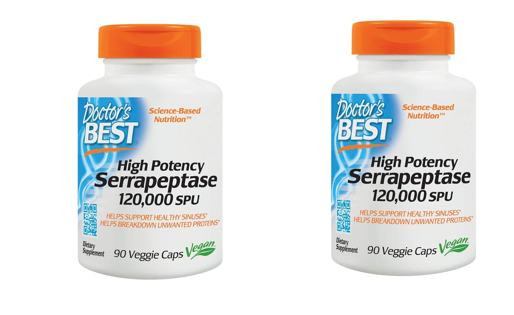 Doctor's Best High Potency Serrapeptase Capsule 180 Count