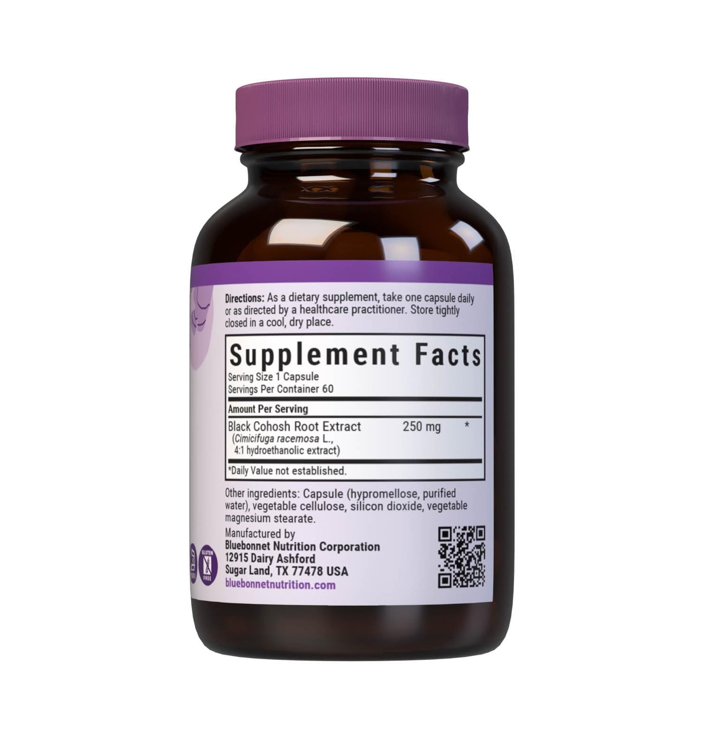 BlueBonnet Black Cohosh Root Extract Supplement Capsules 60