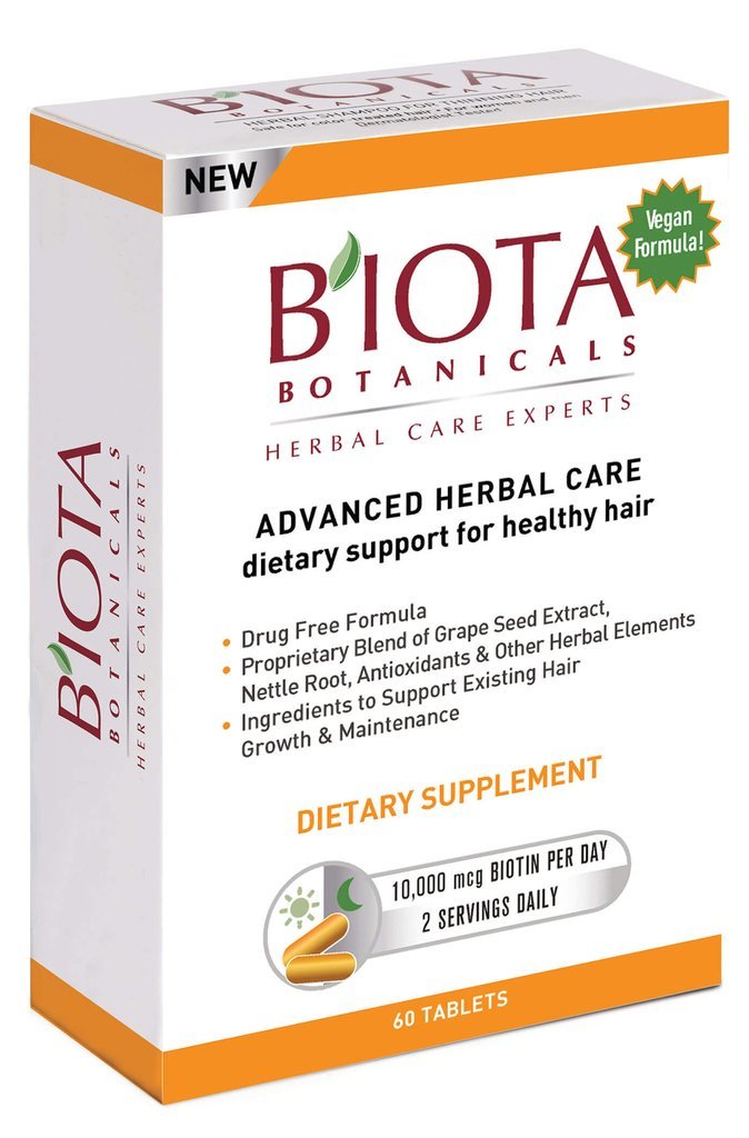 Biota Botanicals Advanced Herbal Care Dietary Support for Healthy Hair Tablets, 60-Count (Pack of 3)