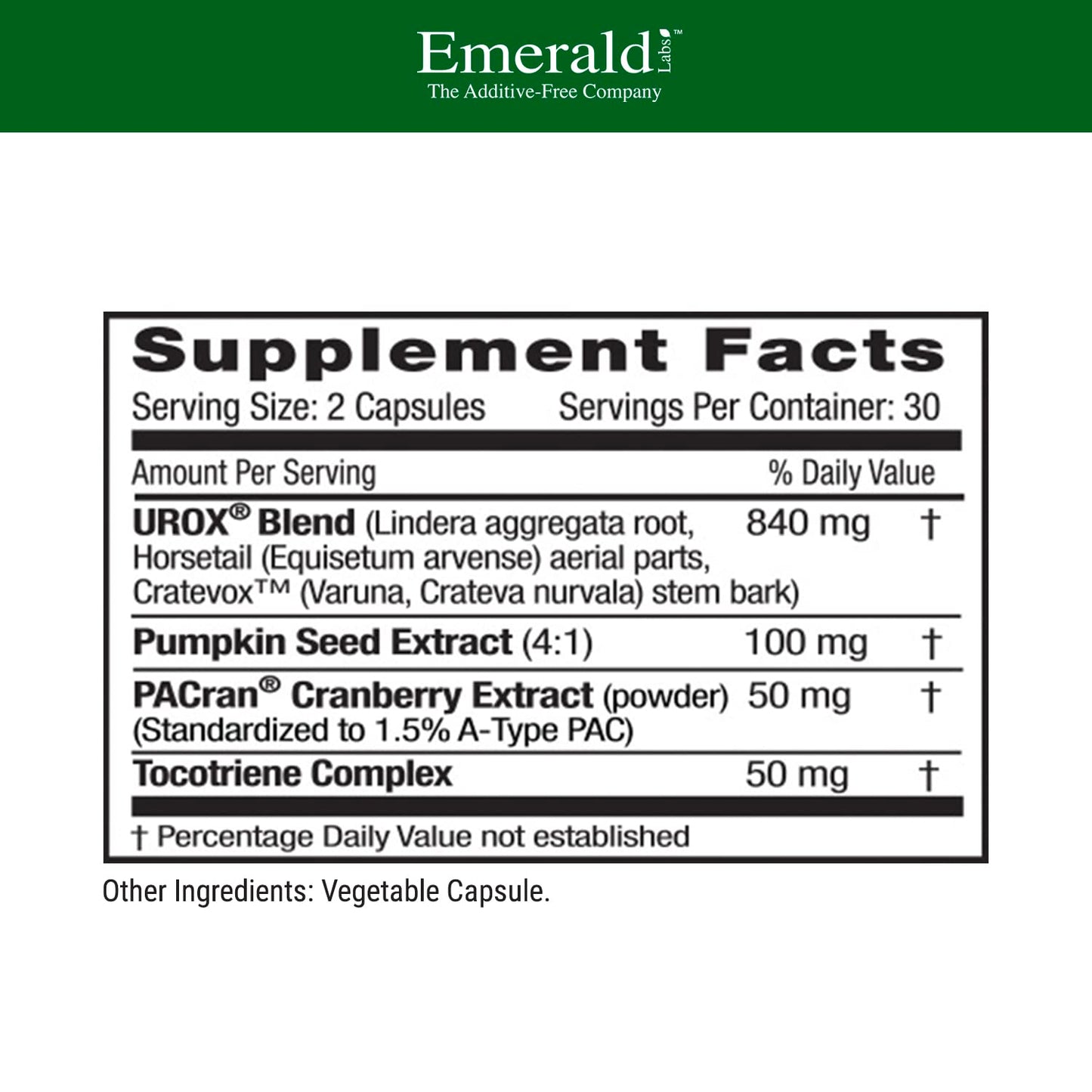 Emerald Labs Bladder Health Cranberry Extract Supplement with Pumpkin Seed Extract & Horsetail, Urinary Tract Support, 60 Capsules