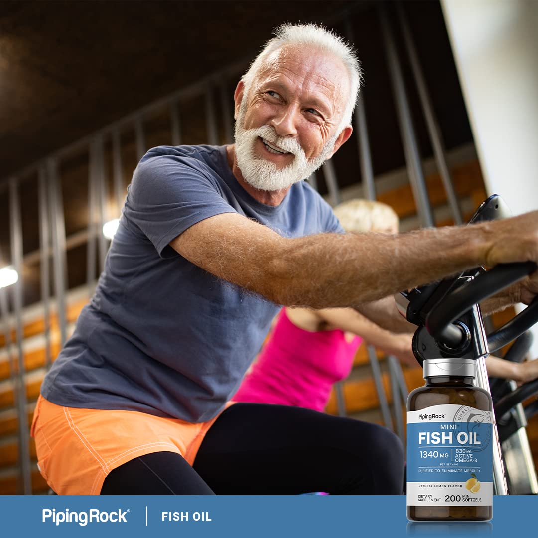 Piping Rock Fish Oil Omega-3 Supplement Softgels, 200 Count