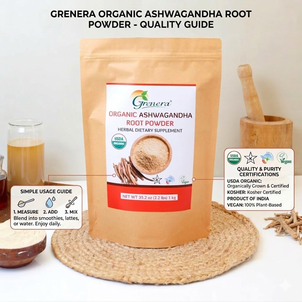 Grenera Ashwagandha Root Powder Powder 35.2 Ounce