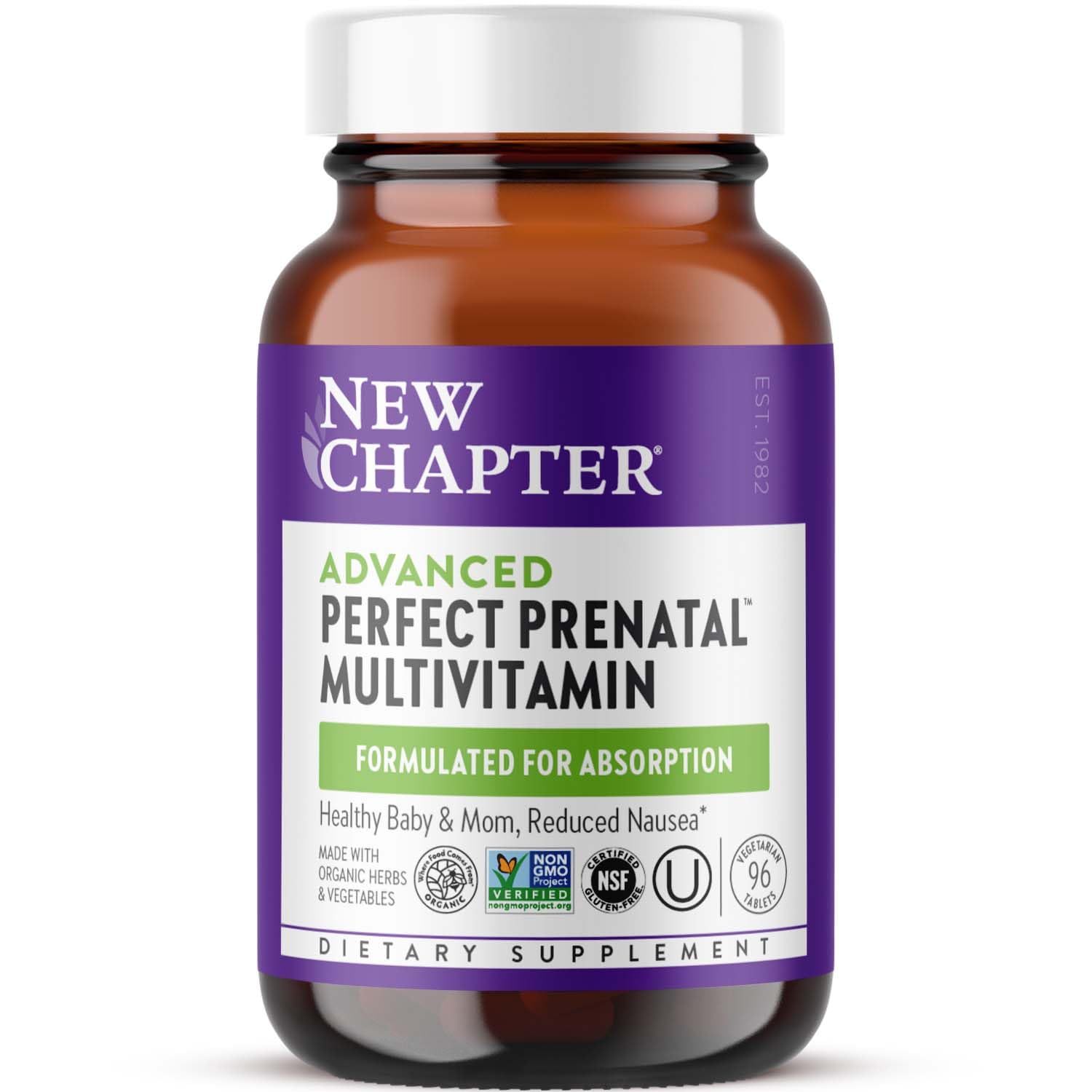 New Chapter Advanced Perfect Prenatal Vitamins Tablet, 96 Count