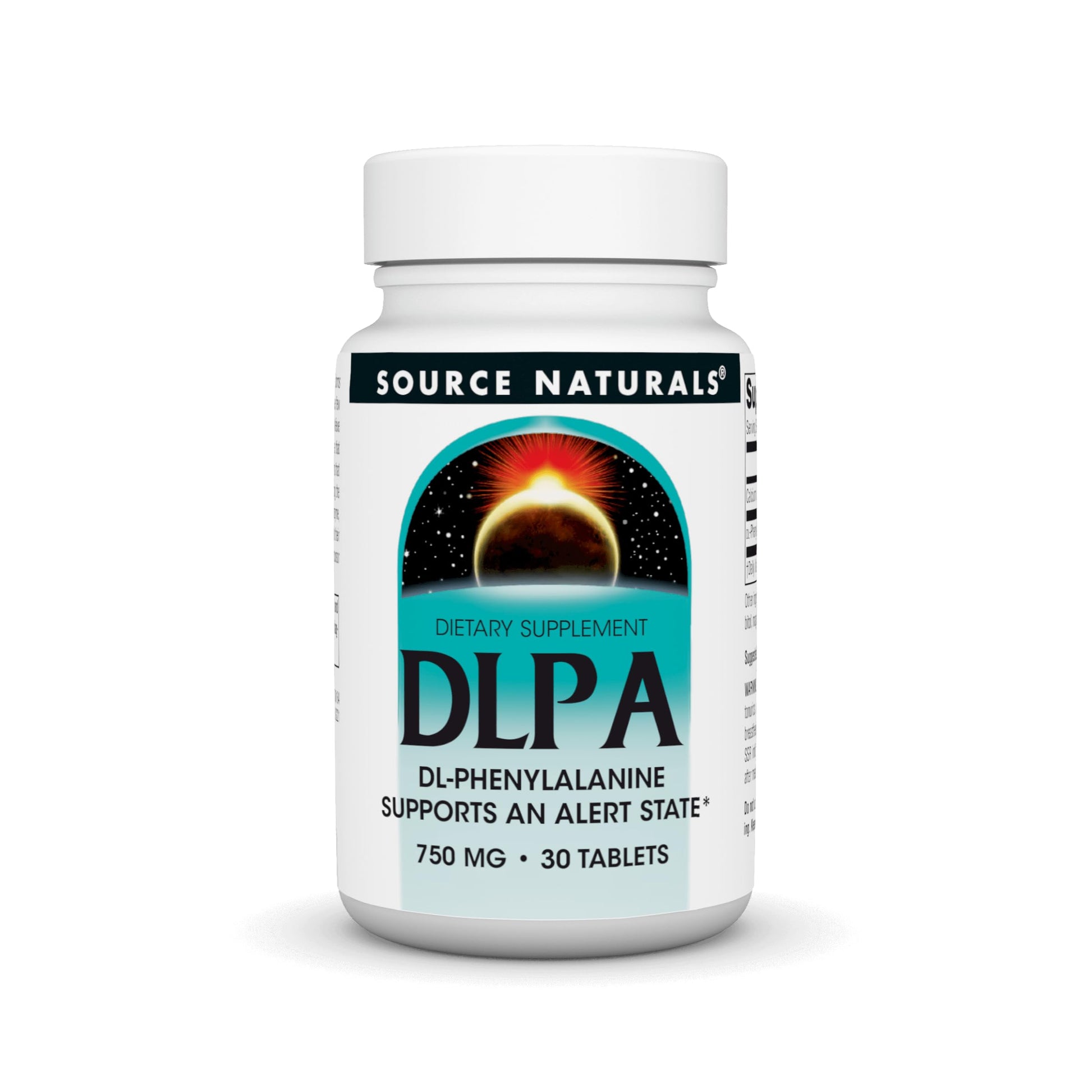Source Naturals DLPA DL-Phenylalanine Supplement that Supports an Alert State* - 750 mg, 30 Tablets