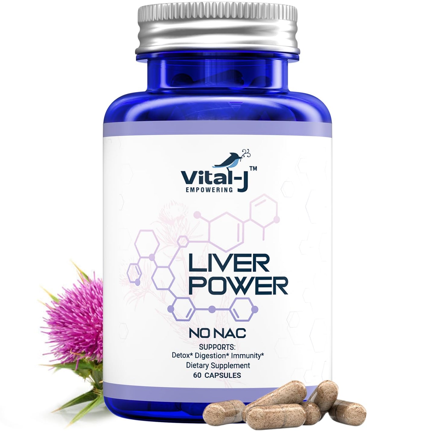 Vital-J Empowering 21-in-1 Liver Support Supplement, 120 Capsules