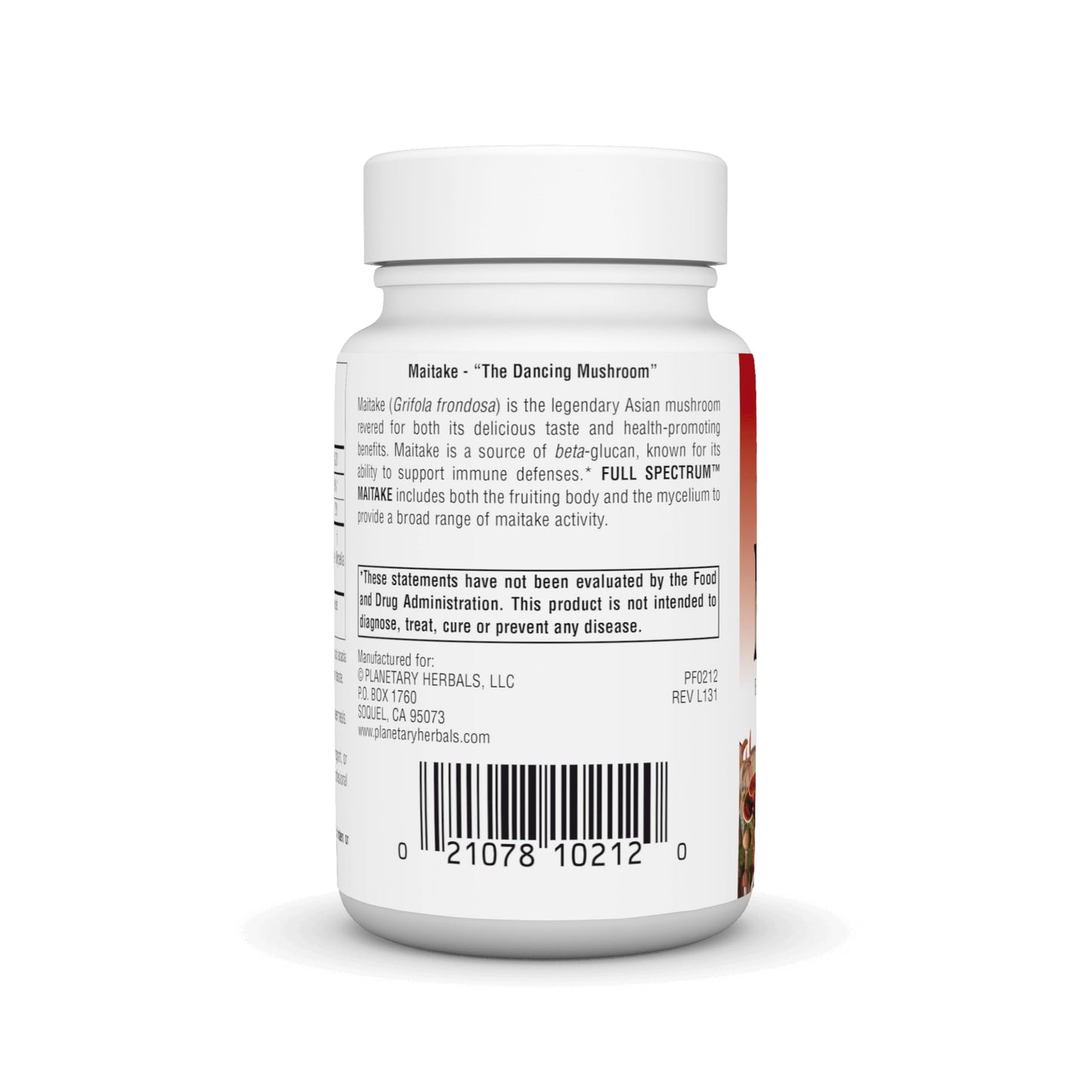 Planetary Herbals Full Spectrum Maitake Mushroom Tablets, 60 Count