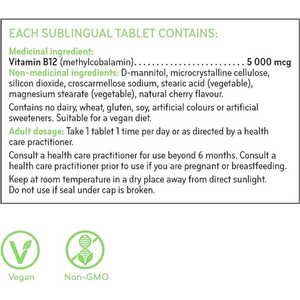 SISU B12 5000mcg Capsule, 60 Count