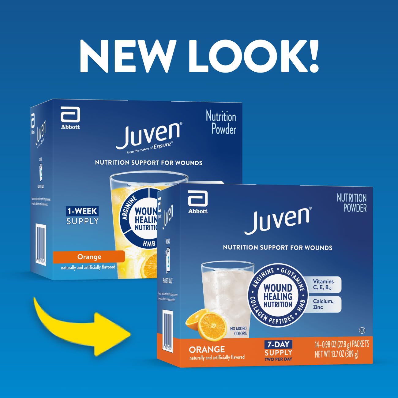 Juven Nutrition Support for Wound Healing, Orange Powder, 14 Count
