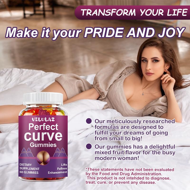 Velulaz Natural Curves Breast Enhancement Gummies 60 Count