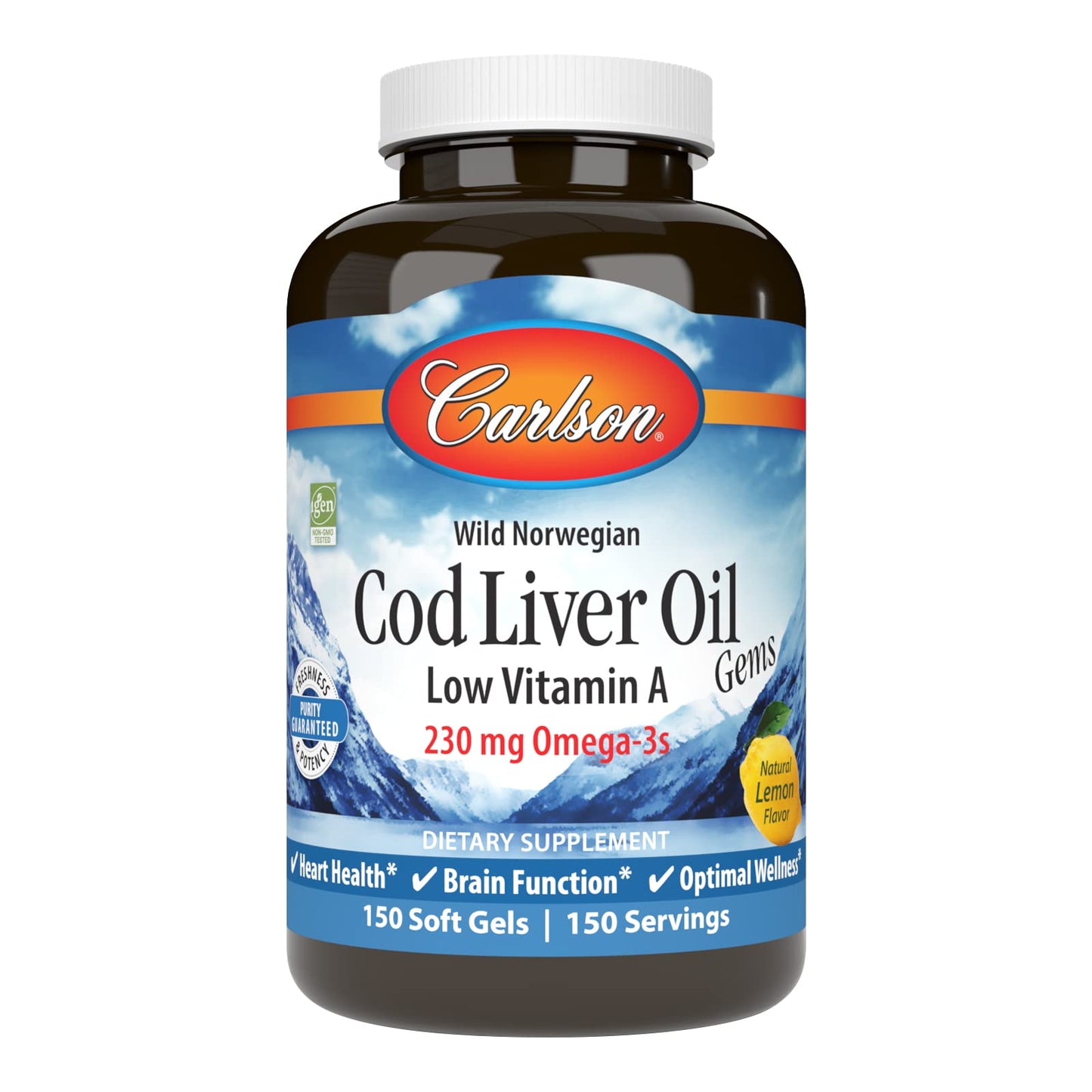 Carlson Cod Liver Oil Gems Softgels 150