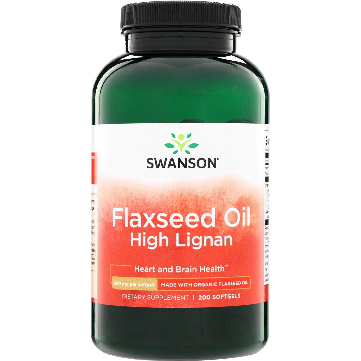 Swanson Flaxseed Oil High Lignan (Omegatru) Softgel 200 Count