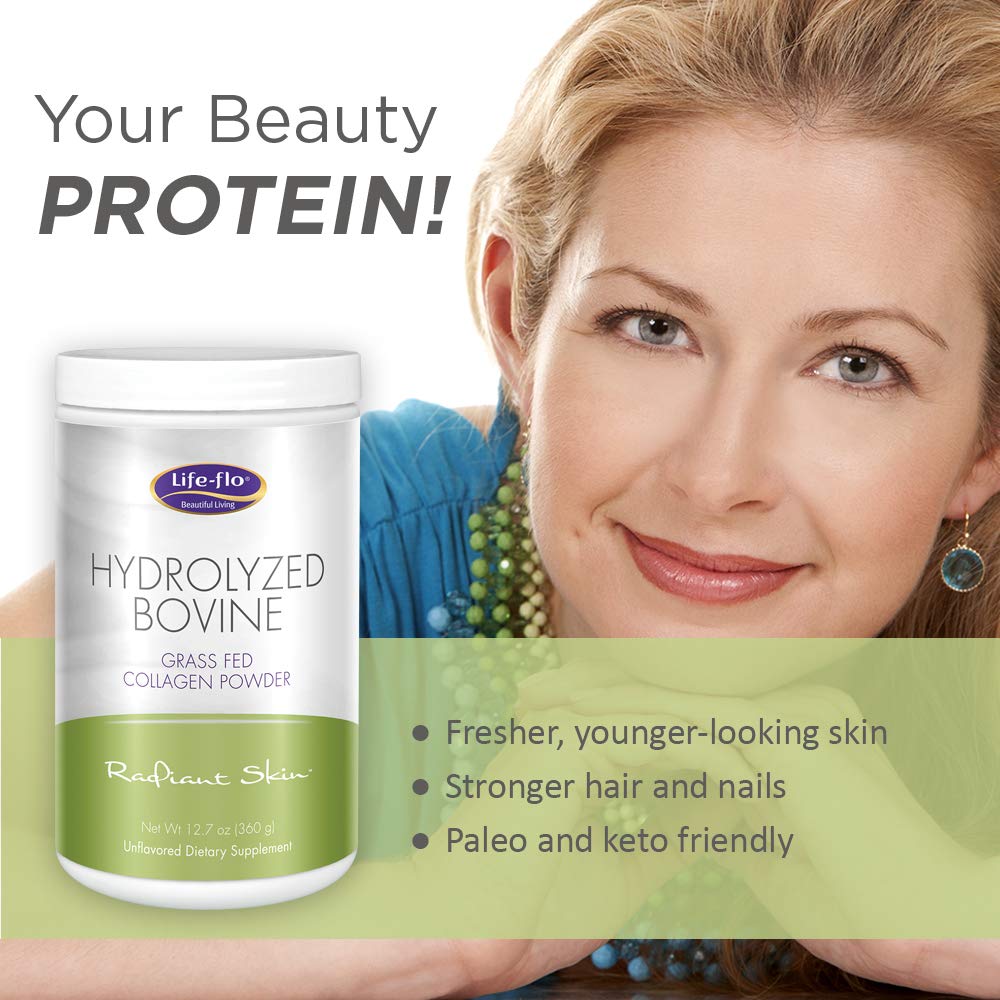 LIFE-FLO Hydrolyzed Bovine Collagen, Grass Fed Powder 12.7oz