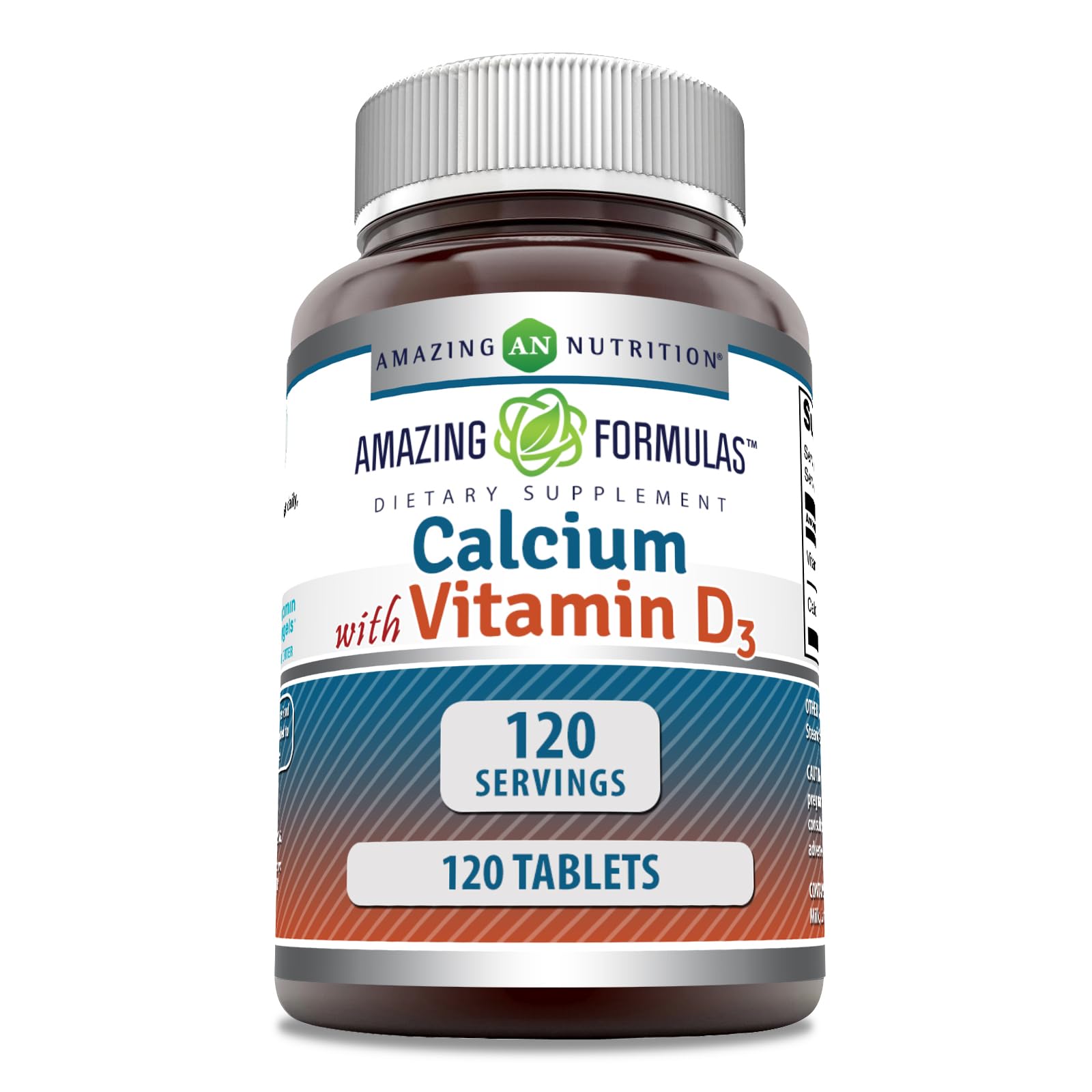 Amazing Nutrition Calcium with Vitamin D3 Supplement Tablet, 1 Pack