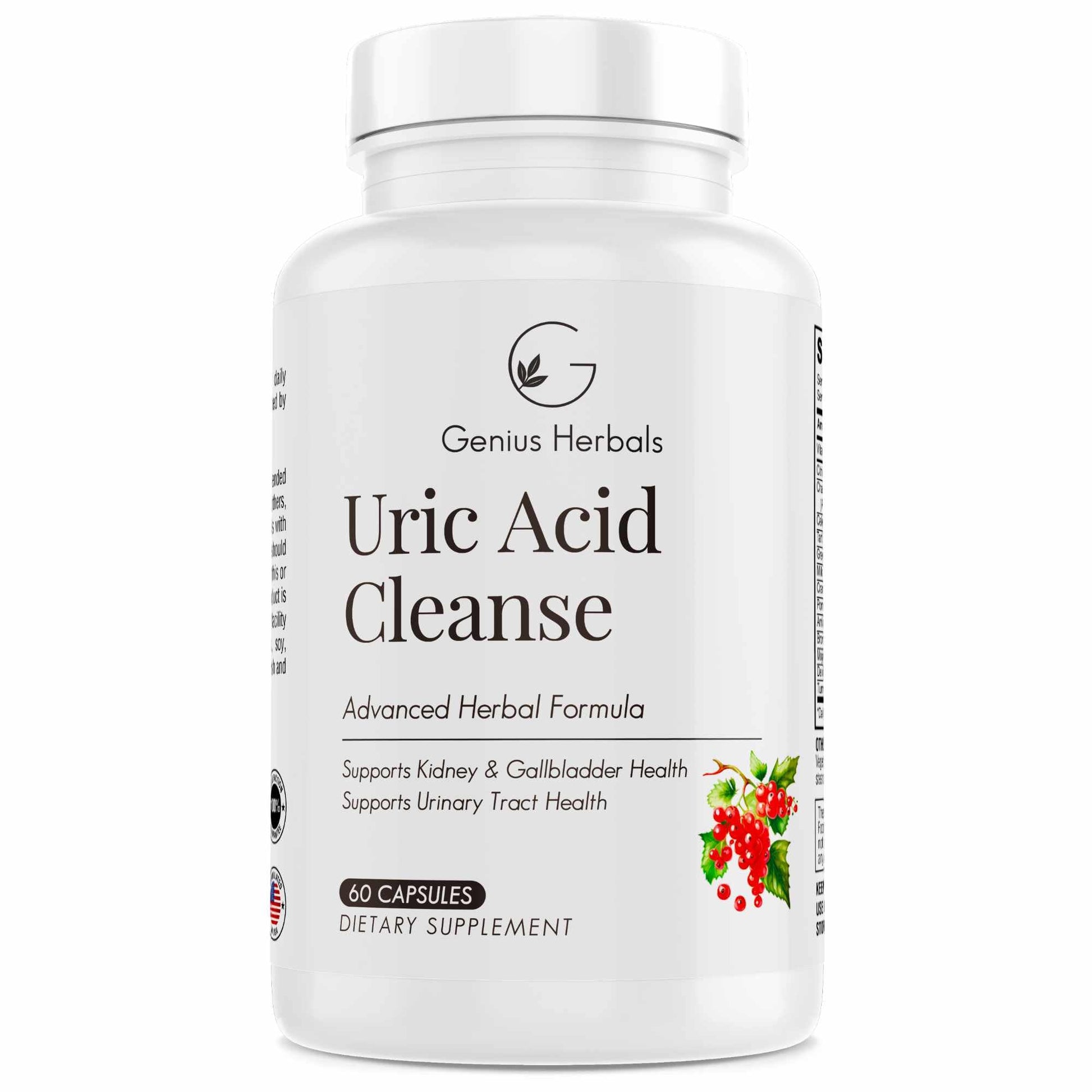 Genius Herbals Uric Acid Cleanse, 60 Capsules