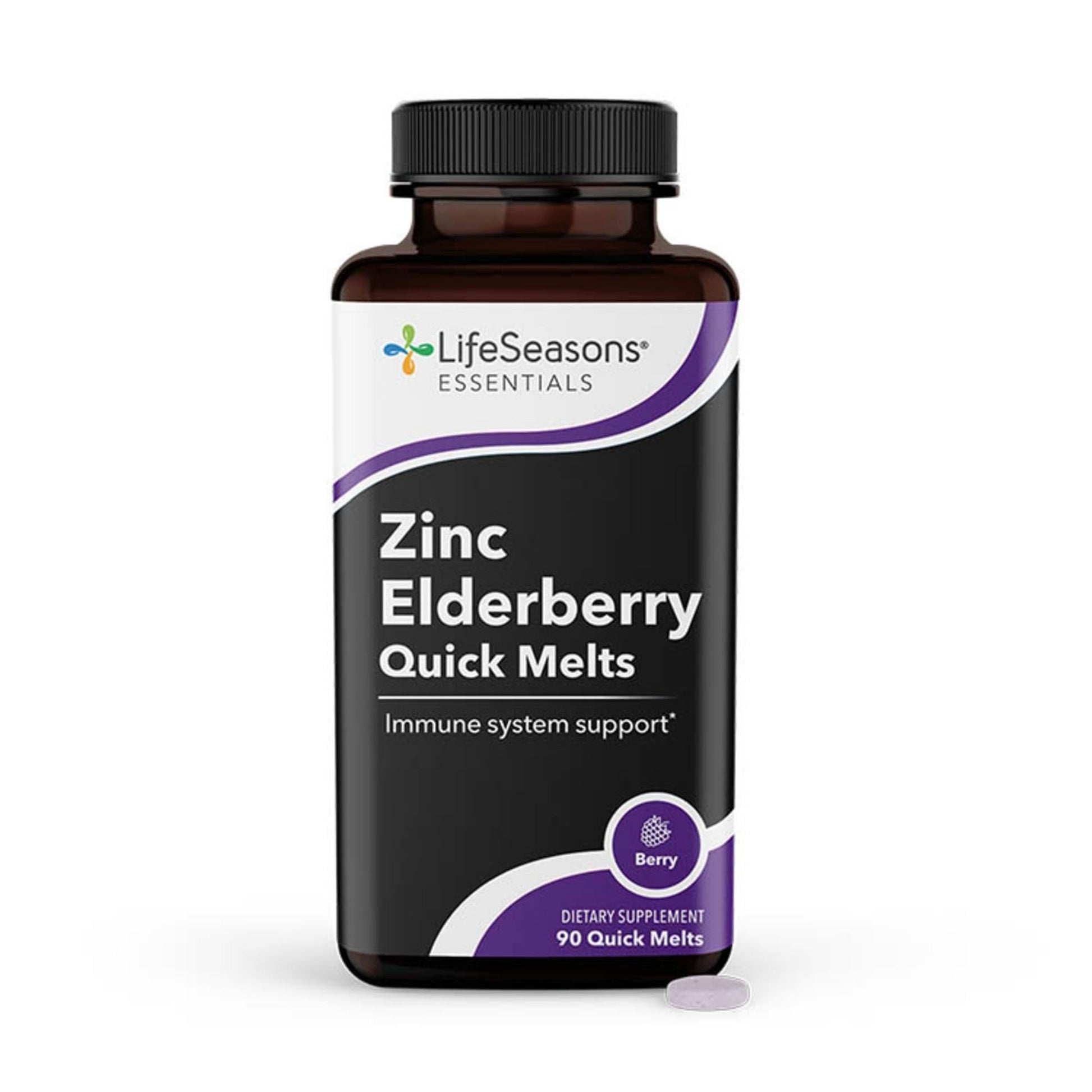 LifeSeasons Zinc Elderberry Quick Melts Tablets – 90 Count