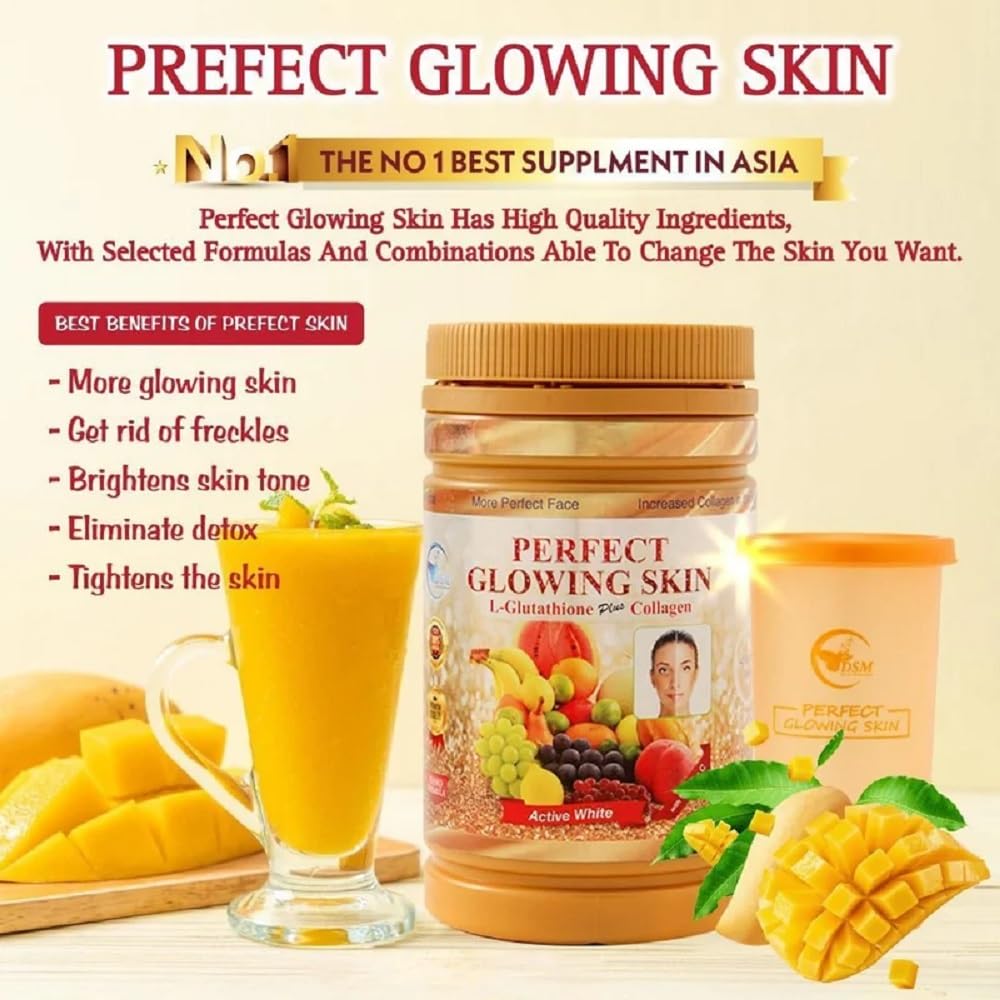 Kaxilu Phyto Collagen Perfect Glowing Skin with L-Glutathione Plus and Collagen Active White Powder, 850 g Jar