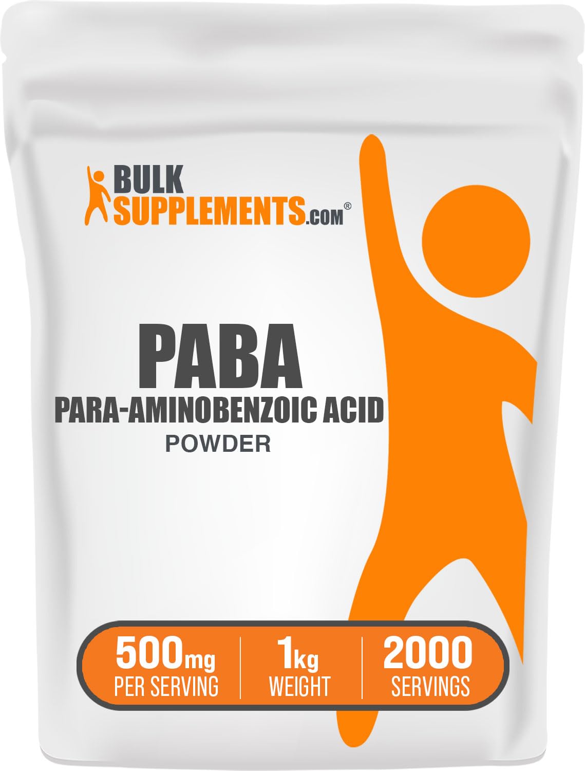 BulkSupplements PABA Powder 500mg per Serving, 2.2 lb (Pack of 1) 35.27
