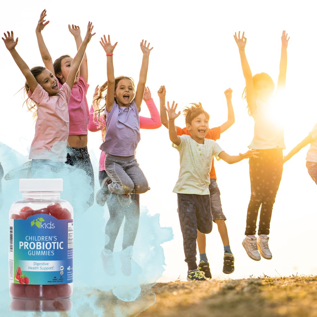 Mountain Meadow Herbs Children's Probiotic Gummies for Kids Digestive Regularity Support Immune System + Microbiome Health for Kids Ages 3+ No Added Sugar, 60 Gummies