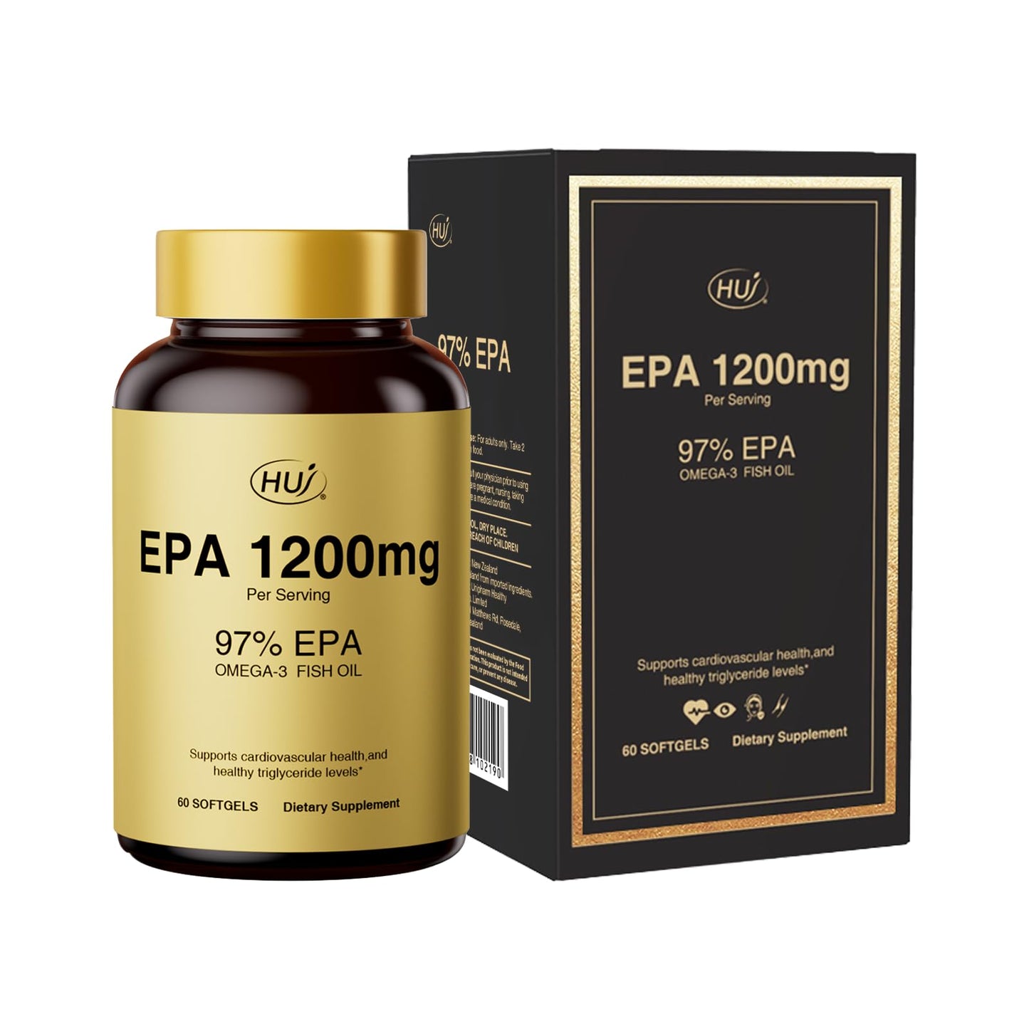 HUJ 97% EPA Omega-3 Fish Oil, 60 Softgels