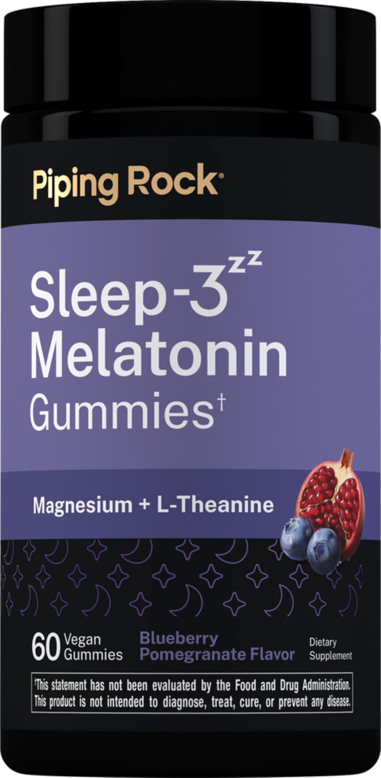 Piping Rock Melatonin 3mg Gummies, 60 Count