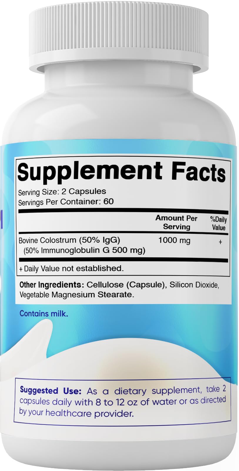Vitamatic Bovine Colostrum Capsule 1000 mg per Serving, 240 Capsules