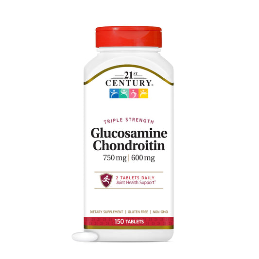 21st Century Glucosamine Chondroitin 750/600mg - Triple Strength Tablets 150 Count