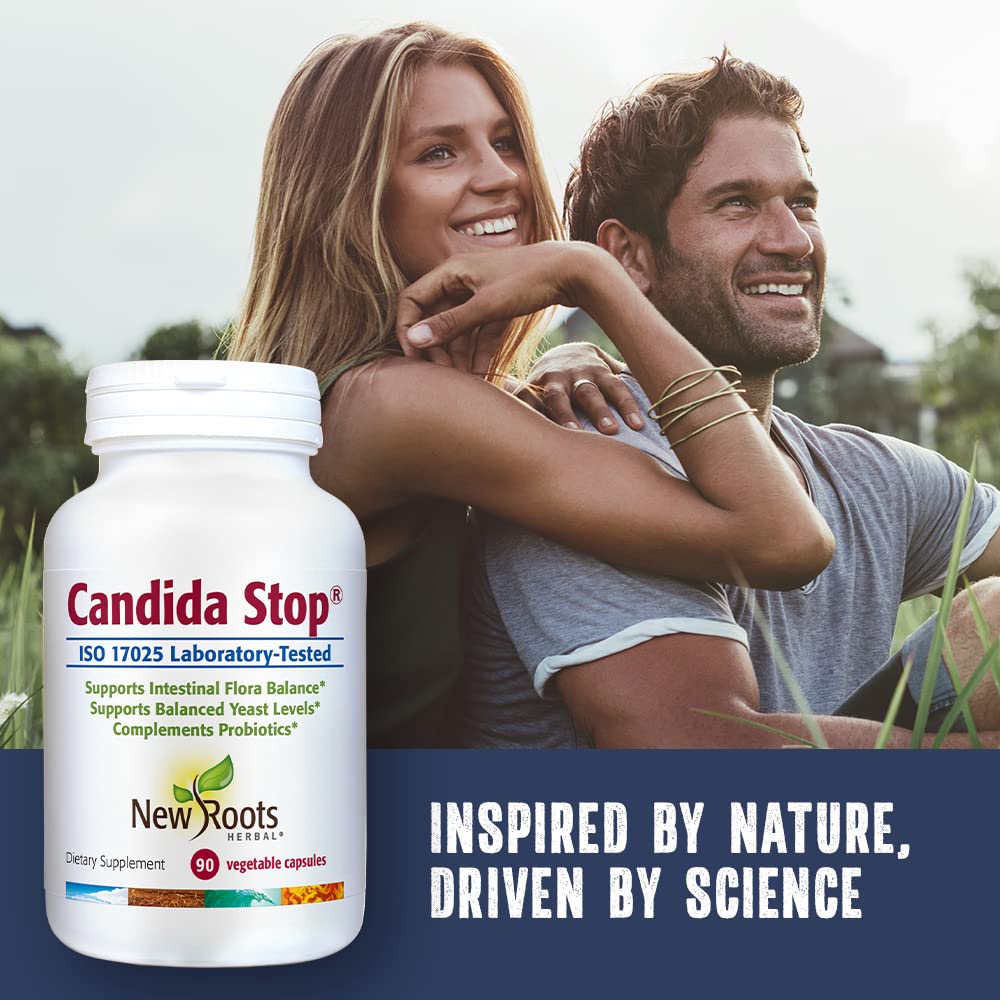 NEW ROOTS HERBAL Candida Stop Detox Cleanse Supplement with Oregano, Echinacea, Botanical Herbal Formula for Men and Women, 180 Capsules
