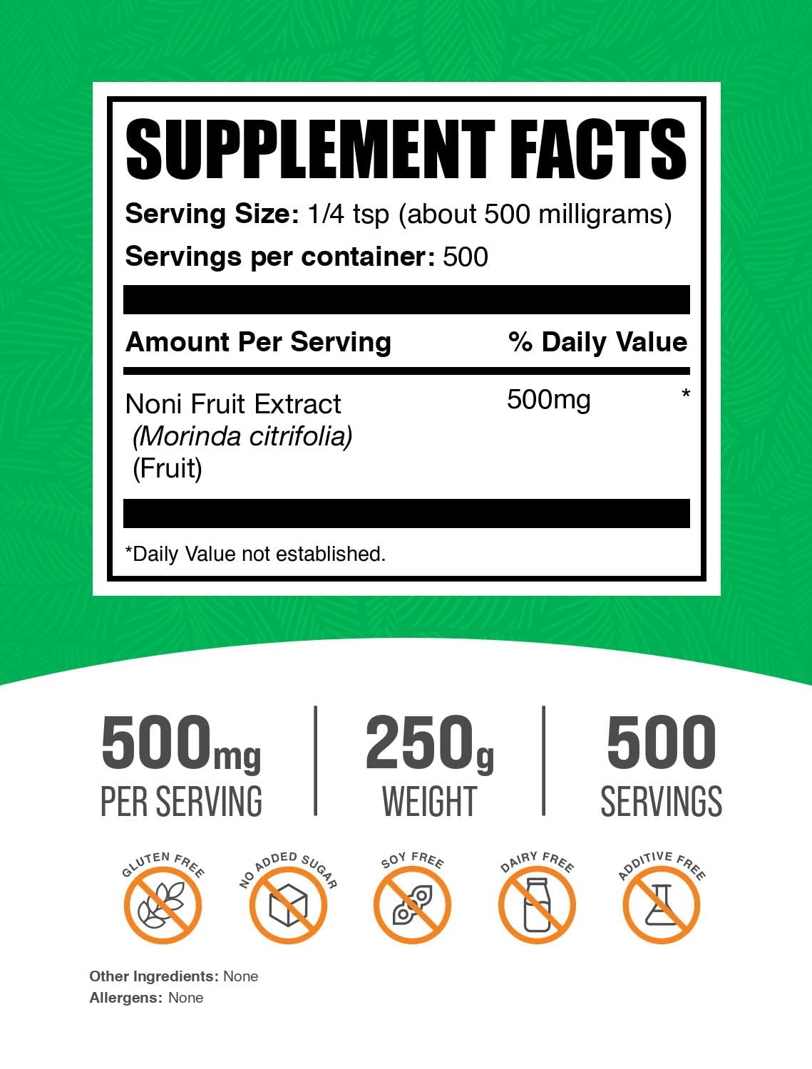BulkSupplements Noni Fruit Extract Powder 8.8 oz