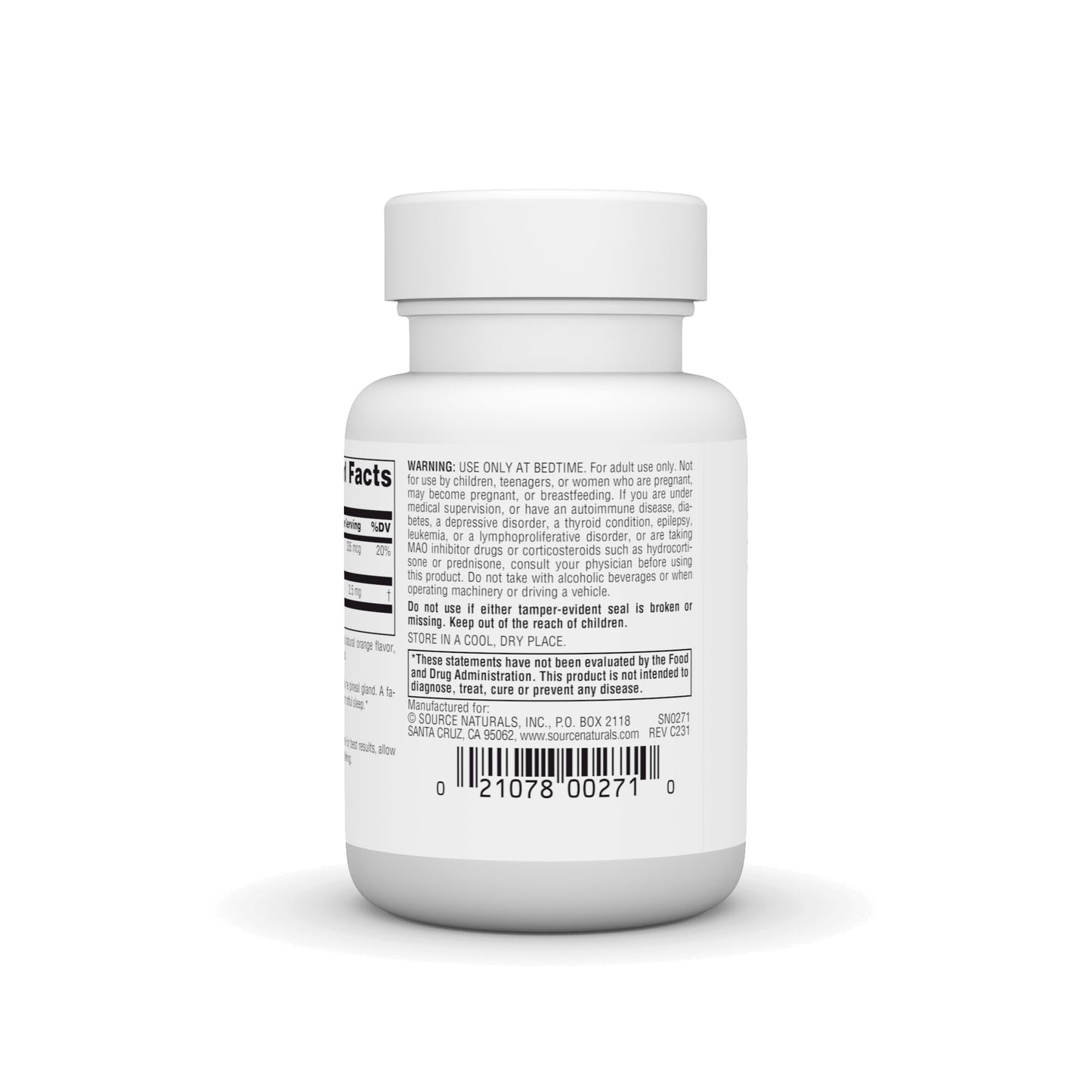 Source Naturals Melatonin 2.5 mg Lozenges, 60 Count