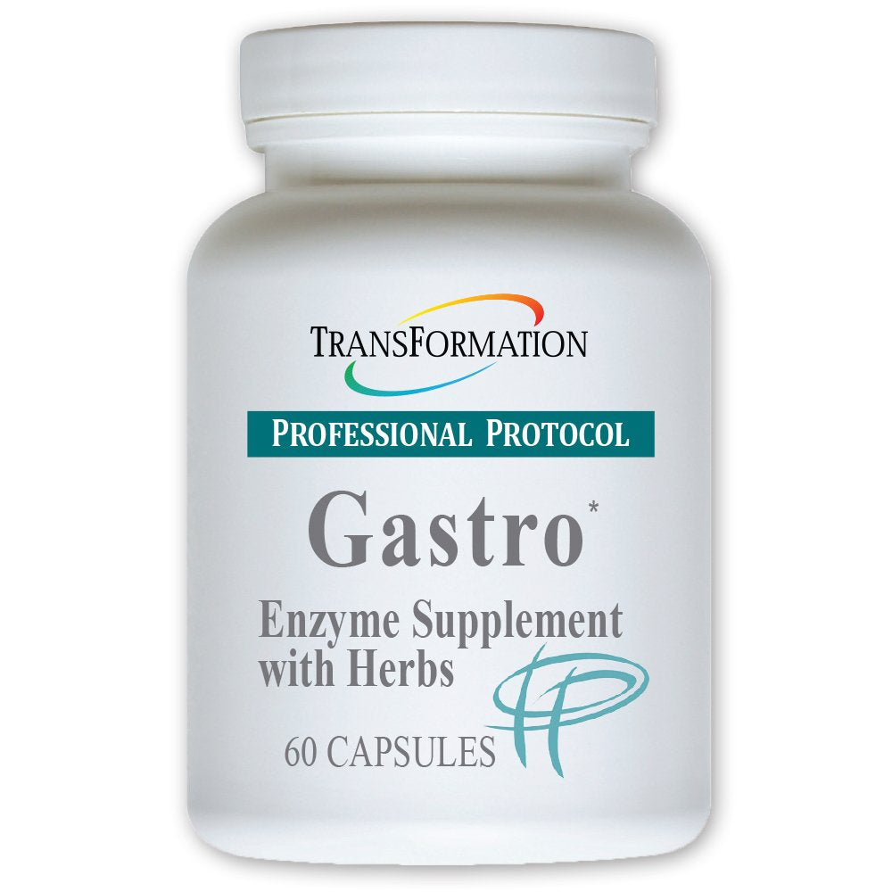 TRANSFORMATION Gastro Enzyme Supplement with Herbal Blend & Vitamin E 60 Capsules
