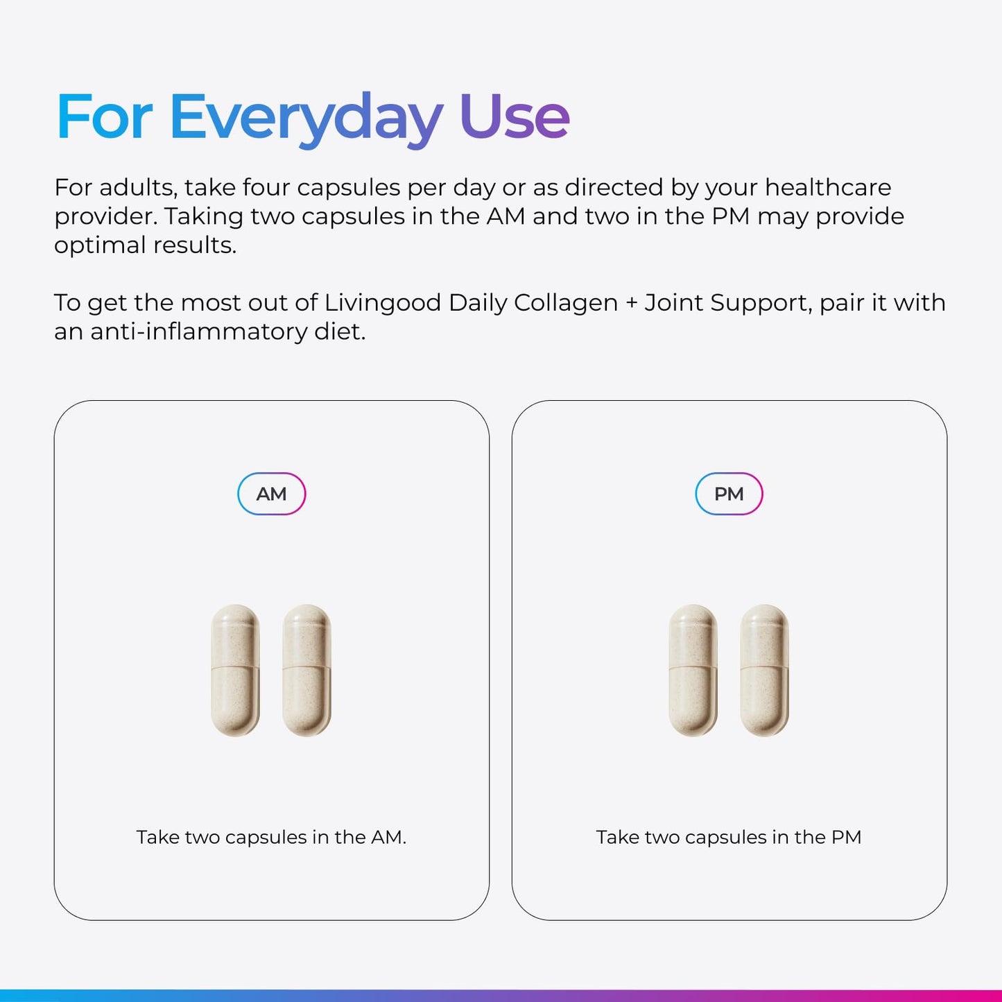 Livingood Daily Collagen + Joint Support Capsules 120
