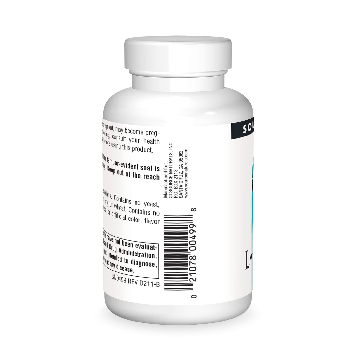 Source Naturals Acetyl L-Carnitine 500mg Tablets 60 Count