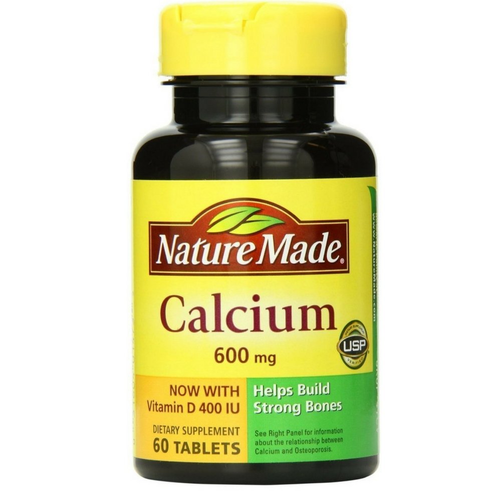 Nature Made Calcium with Vitamin D3 600mg Tablets, 60 Count