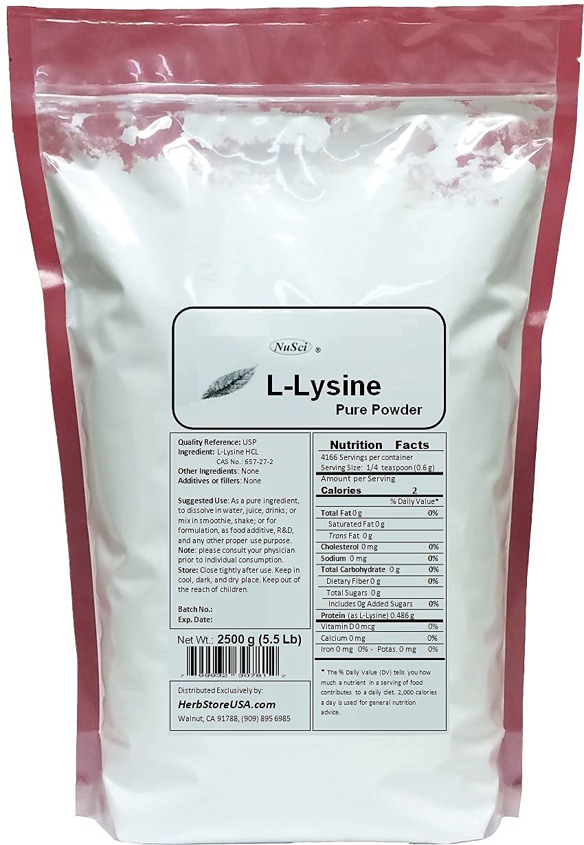 NuSci L-Lysine HCl Lysine Pure Powder 35.274